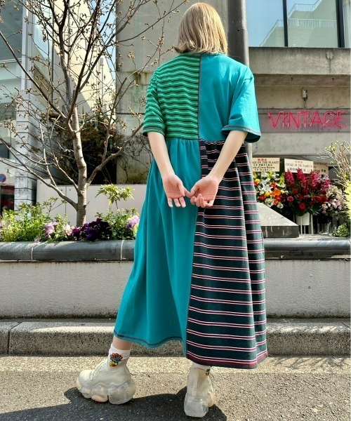 Candy Stripper（キャンディストリッパー）の「SILLY BEAR COMBINED TEE ワンピース（ワンピース・レディース・ピンク/ターコイズブルー/ブラック・2）」の15枚目の写真