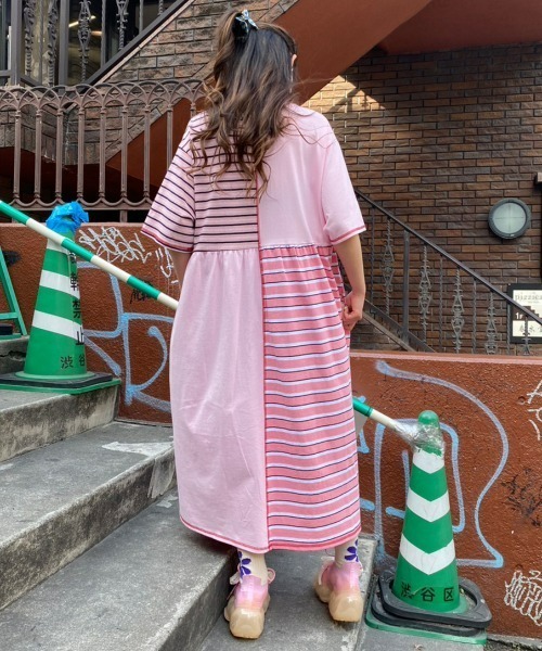 Candy Stripper（キャンディストリッパー）の「SILLY BEAR COMBINED TEE ワンピース（ワンピース・レディース・ピンク/ターコイズブルー/ブラック・2）」の19枚目の写真