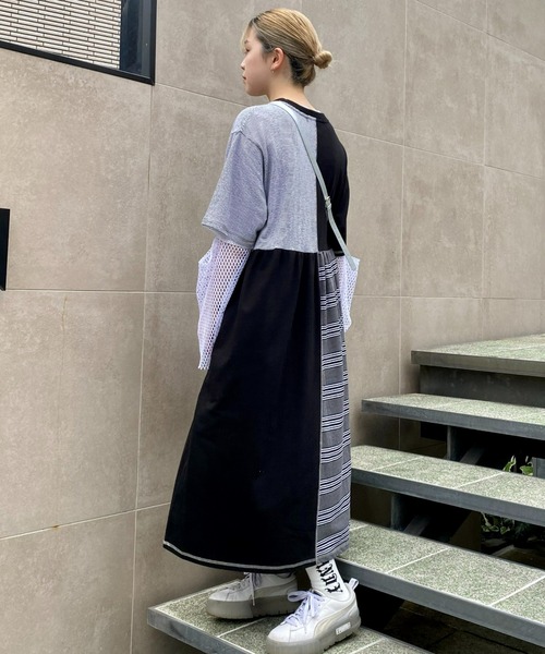 Candy Stripper（キャンディストリッパー）の「SILLY BEAR COMBINED TEE ワンピース（ワンピース・レディース・ピンク/ターコイズブルー/ブラック・2）」の5枚目の写真