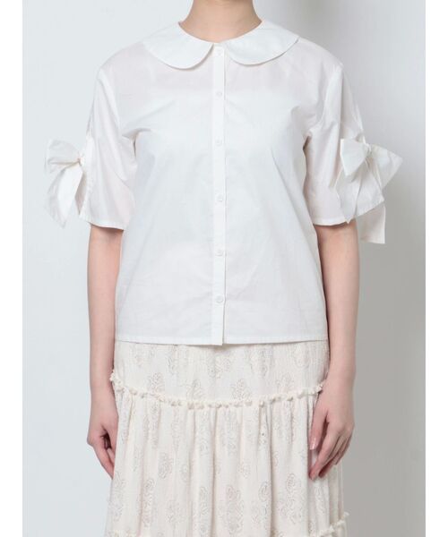 merry jenny（メリージェニー）の「リボンカットアウトブラウス（シャツ/ブラウス・レディース・オフホワイト/ブラック/ブルー・FREE）」の18枚目の写真