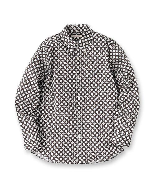 40ｃｔ＆525（フォーティーカラッツアンドゴーニーゴ）の「【Sサイズ~】アールデコプリント シャツ（シャツ/ブラウス・メンズ・ネイビー系/ベージュ系・01/02/03/04）」の11枚目の写真