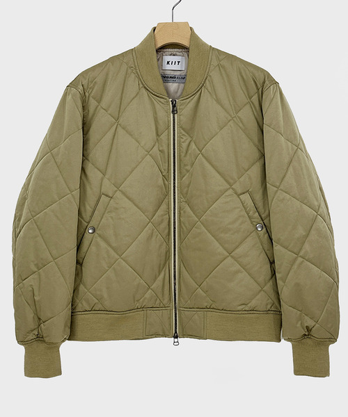 KIIT（キート）の「KIIT キート / QUILTED BOMBER JKT キルティングボンバージャケット / KIP-Y96-500（MA-1・メンズ・ブラック/ライトベージュ/ダークブルー・1/2/3）」の5枚目の写真