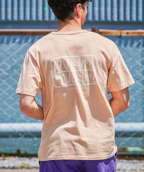 JACK & MARIE（ジャックアンドマリー）の「freerage × JACK & MARIE　Recycle-cotton Tee WishyWashy 223AC724（Tシャツ/カットソー・メンズ・ライトピンク/ホワイト/スミクロ・XL/L/M）」の3枚目の写真