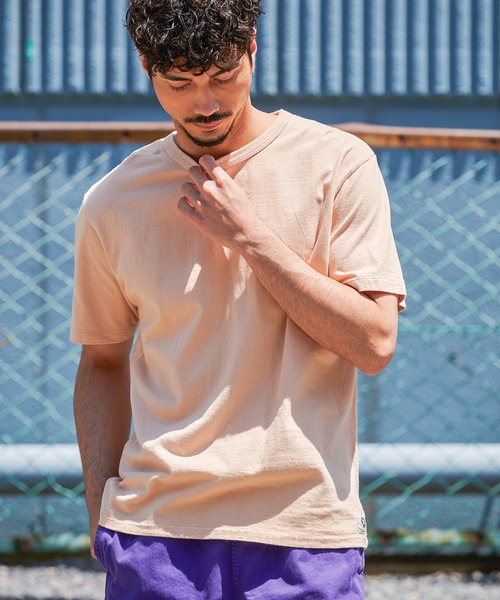 JACK & MARIE（ジャックアンドマリー）の「freerage × JACK & MARIE　Recycle-cotton Tee WishyWashy 223AC724（Tシャツ/カットソー・メンズ・ライトピンク/ホワイト/スミクロ・XL/L/M）」の7枚目の写真