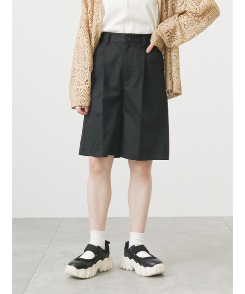 ehka sopo(エヘカソポ)の「センタープレスショートパンツ(その他パンツ・レディース・ブラック/グリーン/ベージュ・フリ-)」の2枚目の写真