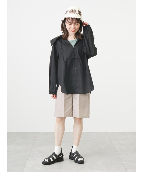 ehka sopo(エヘカソポ)の「センタープレスショートパンツ(その他パンツ・レディース・ブラック/グリーン/ベージュ・フリ-)」の6枚目の写真