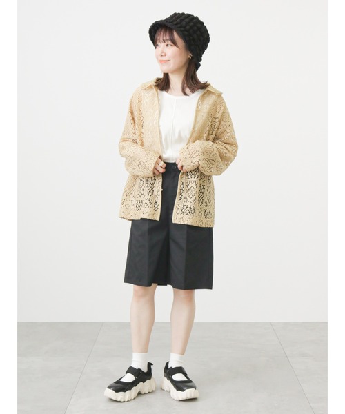 ehka sopo(エヘカソポ)の「センタープレスショートパンツ(その他パンツ・レディース・ブラック/グリーン/ベージュ・フリ-)」の22枚目の写真