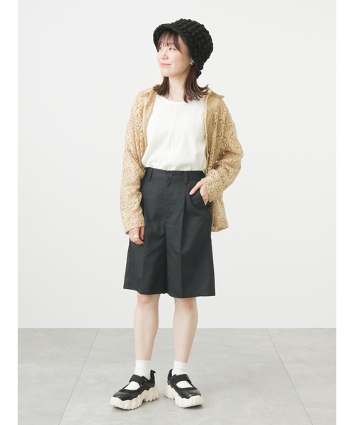 ehka sopo(エヘカソポ)の「センタープレスショートパンツ(その他パンツ・レディース・ブラック/グリーン/ベージュ・フリ-)」の11枚目の写真