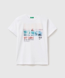 BENETTON (UNITED COLORS OF BENETTON)（ベネトンユナイテッドカラーズオブベネトン）の「キッズプリント半袖Tシャツ・カットソーB（Tシャツ/カットソー・キッズ）」
