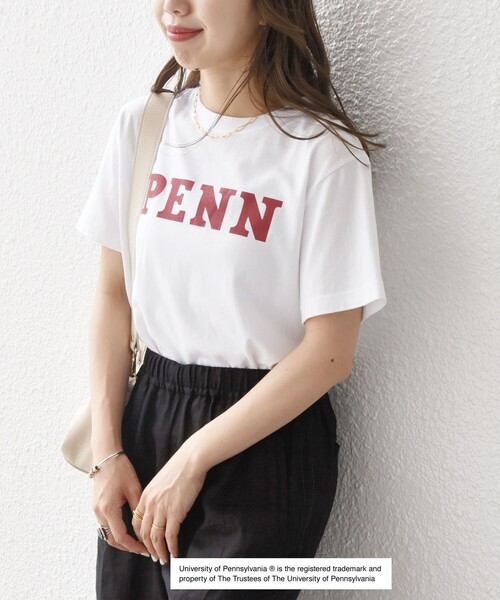 GOOD ROCK SPEED(グッドロックスピード)の「【SHIPS any別注】GOOD ROCK SPEED:〈洗濯機可能〉PENN ロゴ TEE(Tシャツ/カットソー・レディース・ライトグレー/ホワイト・ONE SIZE)」の1枚目の写真