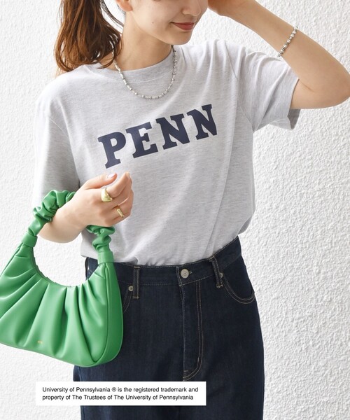 GOOD ROCK SPEED(グッドロックスピード)の「【SHIPS any別注】GOOD ROCK SPEED:〈洗濯機可能〉PENN ロゴ TEE(Tシャツ/カットソー・レディース・ライトグレー/ホワイト・ONE SIZE)」の2枚目の写真