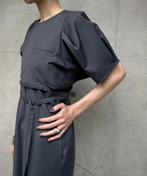 &g'aime（アンジェム）の「【&g’aime】3wayアンサンブルロングワンピース（ワンピース・レディース・チャコールグレー/ブラック/グレイッシュベージュ・FREE）」の8枚目の写真