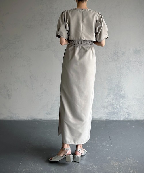 &g'aime（アンジェム）の「【&g’aime】3wayアンサンブルロングワンピース（ワンピース・レディース・チャコールグレー/ブラック/グレイッシュベージュ・FREE）」の6枚目の写真