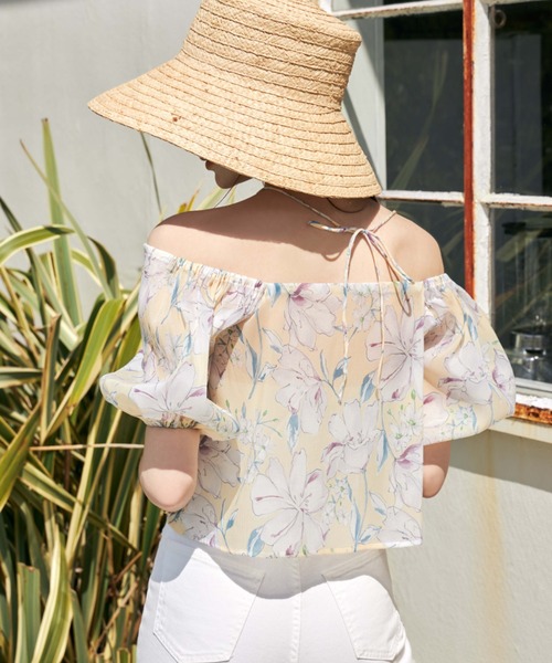 エイミーイストワール eimy istoire Effie flowerシアートップス （YELLOW） エイミーイストワール eimy istoire Effie flowerシアートップス