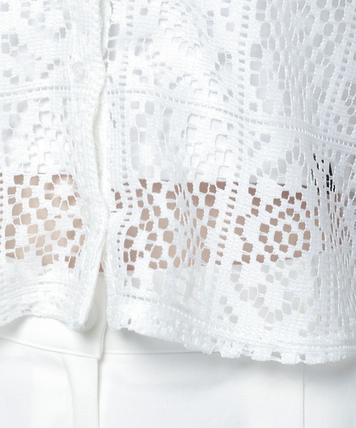 ALAND（エーランド）の「3.3 Field Trip／レースシャツ　2904462（シャツ/ブラウス・レディース・アイボリー/ブラック/ホワイト・FREE）」の7枚目の写真