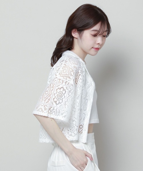 ALAND（エーランド）の「3.3 Field Trip／レースシャツ　2904462（シャツ/ブラウス・レディース・アイボリー/ブラック/ホワイト・FREE）」の15枚目の写真