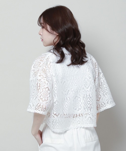 ALAND（エーランド）の「3.3 Field Trip／レースシャツ　2904462（シャツ/ブラウス・レディース・アイボリー/ブラック/ホワイト・FREE）」の8枚目の写真