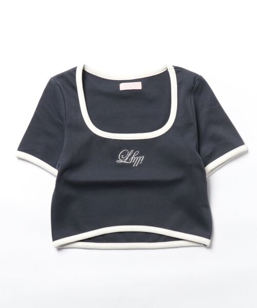 lilLilly（リルリリー）の「パイピングロゴトップス（Tシャツ/カットソー・レディース・ライトブルー/ネイビー/ホワイト/ピンク・FREE）」の18枚目の写真