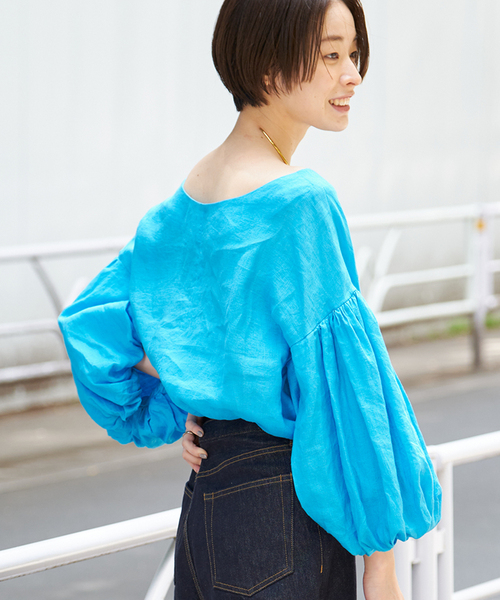plage（プラージュ）の「Linen ギャザーブラウス（シャツ/ブラウス 