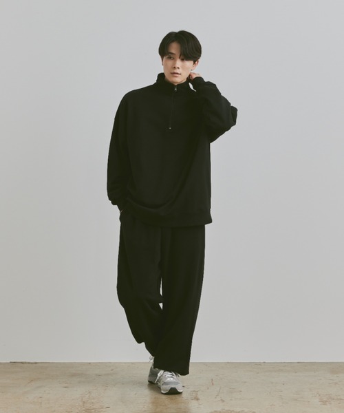 flaner（フラネ）の「Loose sweat pants / ルーズスウェットパンツ（スウェットパンツ・レディース・オリーブ/グレー/ブラック/ネイビー・MEDIUM/LARGE/SMALL）」の6枚目の写真