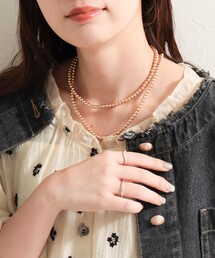 fredy emue | メタル丸ビーズ軽量ロングネックレス(ネックレス)