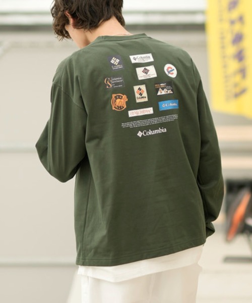 Columbia(コロンビア)の「columbia/コロンビア TYGER GARDEN LONG SLEEVE TEE バックプリントロンT 吸湿速乾 UVケア PM0568(Tシャツ/カットソー・メンズ・ホワイト×ネイビー/カーキ/ネイビー・M/L/XL)」の1枚目の写真