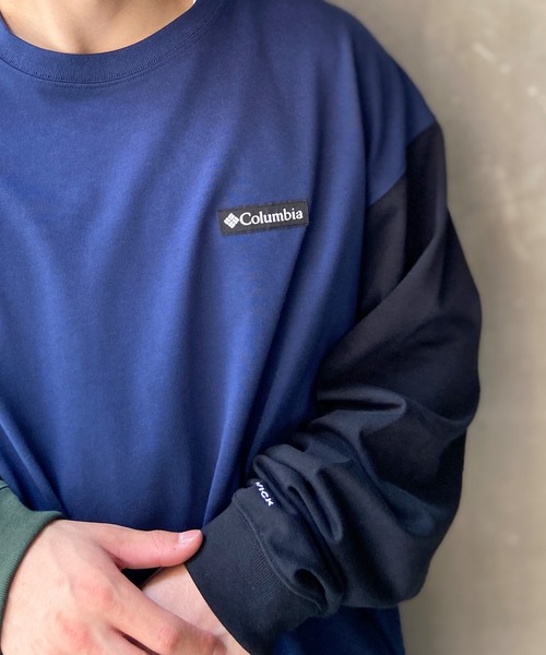 Columbia(コロンビア)の「columbia/コロンビア TYGER GARDEN LONG SLEEVE TEE バックプリントロンT 吸湿速乾 UVケア PM0568(Tシャツ/カットソー・メンズ・ホワイト×ネイビー/カーキ/ネイビー・M/L/XL)」の5枚目の写真