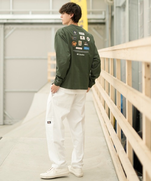 Columbia(コロンビア)の「columbia/コロンビア TYGER GARDEN LONG SLEEVE TEE バックプリントロンT 吸湿速乾 UVケア PM0568(Tシャツ/カットソー・メンズ・ホワイト×ネイビー/カーキ/ネイビー・M/L/XL)」の22枚目の写真