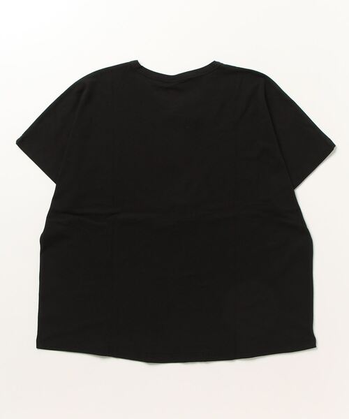 Emago(イマゴ)の「EMAGO 猫カップ刺繍ドルマンT 半袖(Tシャツ/カットソー・レディース・ネイビー/ホワイト/ブラック・FREE)」の4枚目の写真