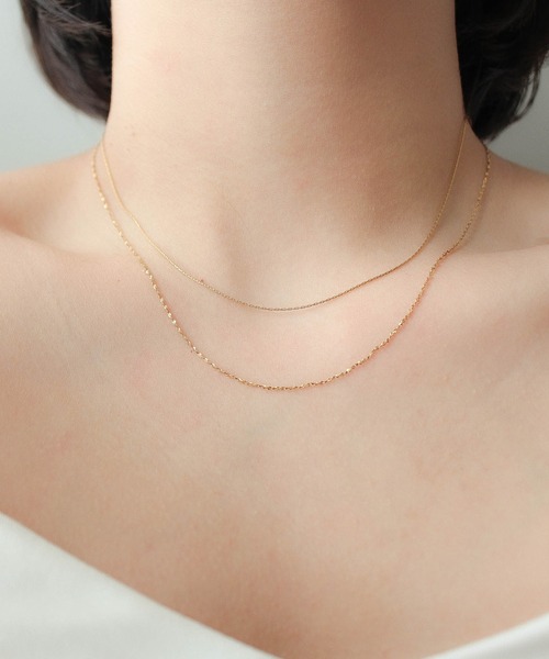 ebine(エビネ)の「0.6mm Skin Necklace 金属アレルギー対応 サージカルステンレス(ネックレス・レディース・ピンクゴールド/シルバー/ゴールド・40/45)」の16枚目の写真