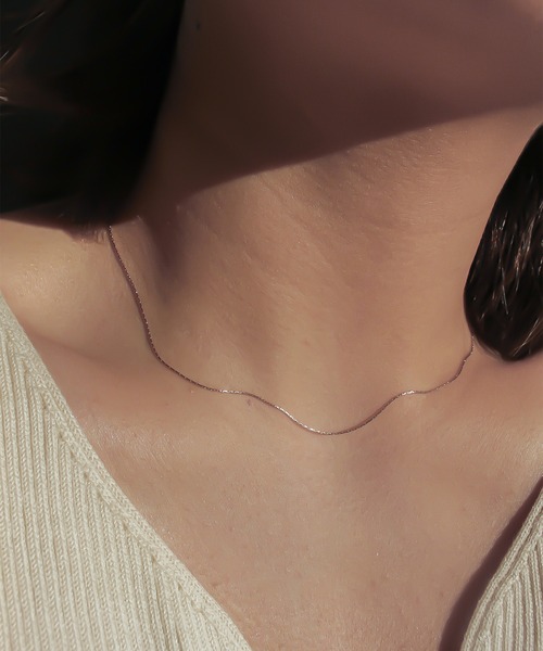ebine(エビネ)の「0.6mm Skin Necklace 金属アレルギー対応 サージカルステンレス(ネックレス・レディース・ピンクゴールド/シルバー/ゴールド・40/45)」の17枚目の写真