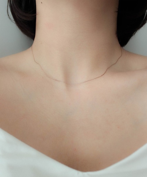 ebine(エビネ)の「0.6mm Skin Necklace 金属アレルギー対応 サージカルステンレス(ネックレス・レディース・ピンクゴールド/シルバー/ゴールド・40/45)」の18枚目の写真