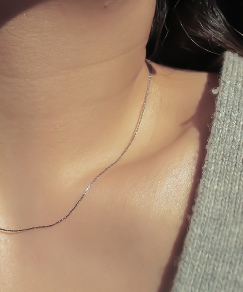 ebine(エビネ)の「0.6mm Skin Necklace 金属アレルギー対応 サージカルステンレス(ネックレス・レディース・ピンクゴールド/シルバー/ゴールド・40/45)」の22枚目の写真