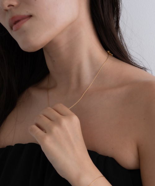 ebine(エビネ)の「0.6mm Skin Necklace 金属アレルギー対応 サージカルステンレス(ネックレス・レディース・ピンクゴールド/シルバー/ゴールド・40/45)」の4枚目の写真