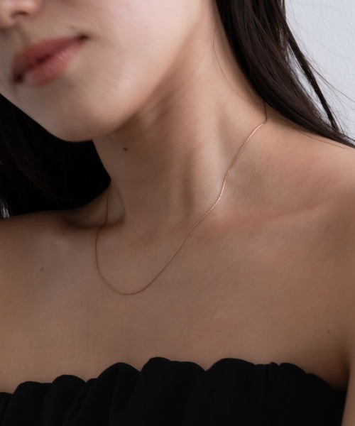ebine(エビネ)の「0.6mm Skin Necklace 金属アレルギー対応 サージカルステンレス(ネックレス・レディース・ピンクゴールド/シルバー/ゴールド・40/45)」の5枚目の写真