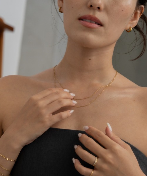 ebine(エビネ)の「0.6mm Skin Necklace 金属アレルギー対応 サージカルステンレス(ネックレス・レディース・ピンクゴールド/シルバー/ゴールド・40/45)」の7枚目の写真