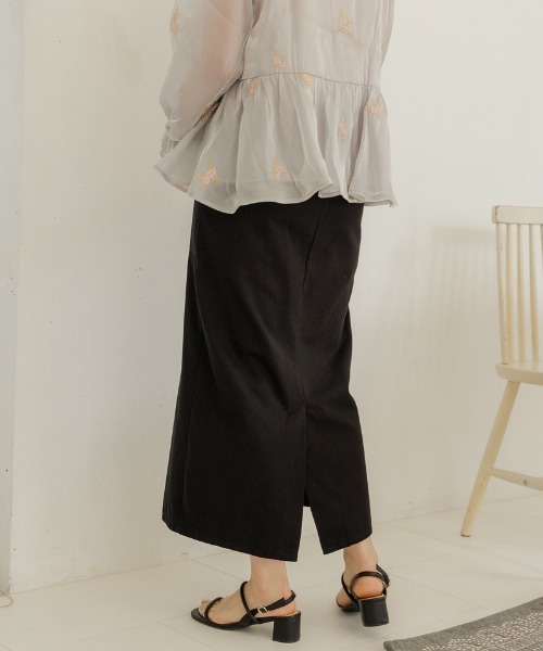 flower（フラワー）の「レディストレートスカート（スカート・レディース・ブラック/アイボリー・FREE）」の19枚目の写真