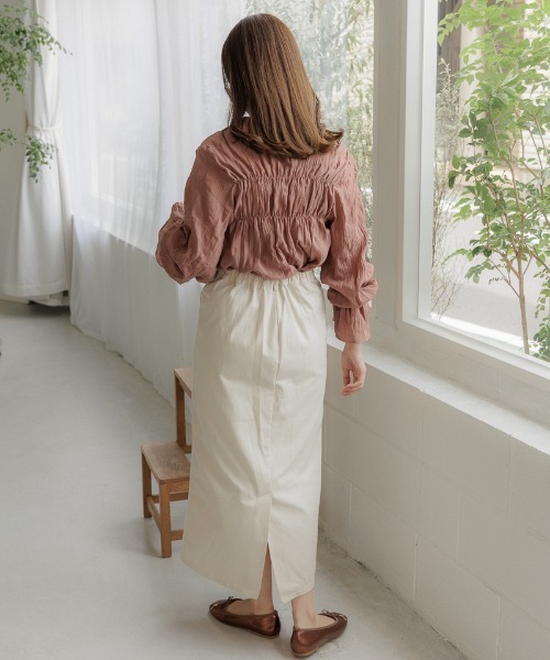 flower（フラワー）の「レディストレートスカート（スカート・レディース・ブラック/アイボリー・FREE）」の10枚目の写真