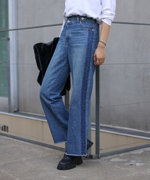 ウエストアシメサイドラインデニム