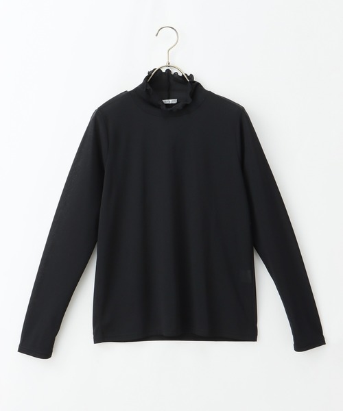 オールドハニー old honey ニット カットソー 長袖 ハイネック 異素材 黒 *T28 レディース other - オールドハニー old honey ニット カットソー 長袖