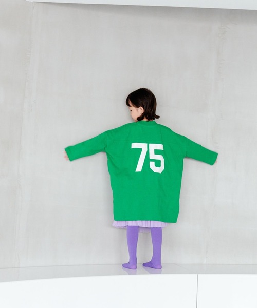 LOWRYS FARM（ローリーズファーム）の「ＵＳＡプリントワンピースロングスリーブ　964036（シャツ/ブラウス・キッズ・アイボリー/グリーン/グレー/ネイビー・110cm/120cm/130cm/140cm/150cm）」の11枚目の写真