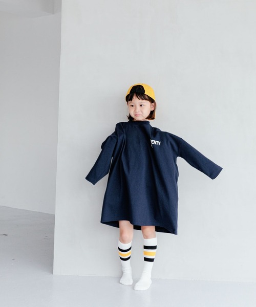 LOWRYS FARM（ローリーズファーム）の「ＵＳＡプリントワンピースロングスリーブ　964036（シャツ/ブラウス・キッズ・アイボリー/グリーン/グレー/ネイビー・110cm/120cm/130cm/140cm/150cm）」の14枚目の写真