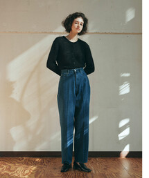 SERGE de bleu | SERGE de bleu | テーパードトラウザーデニム INDIGO FADE WOMEN(デニムパンツ)