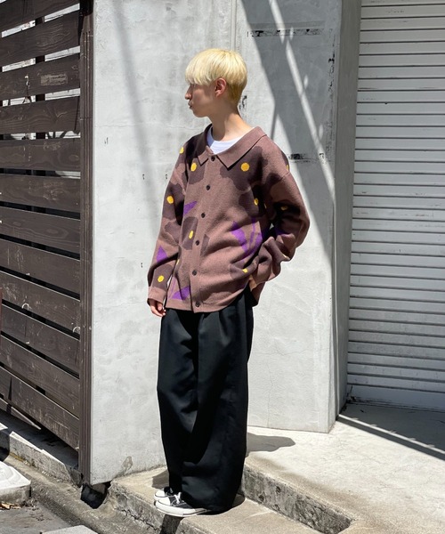 CIAOPANIC（チャオパニック）の「フラワージャガードニットポロカーデ（カーディガン/ボレロ・レディース・ブラック/アイボリー/グレー・MEDIUM/LARGE）」の13枚目の写真