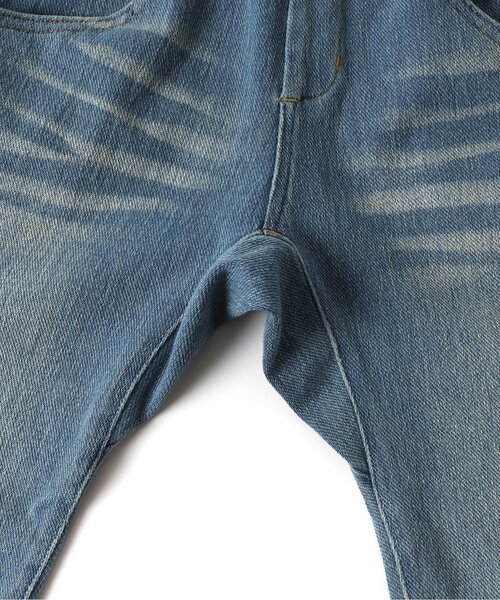 BREEZE（ブリーズ）の「デニムニットツイル リブ付クライミングパンツ（デニムパンツ・キッズ・ネイビー/ブルー・110/90/140/100/120/80/130）」の4枚目の写真