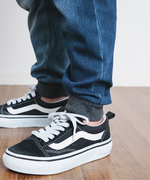 BREEZE（ブリーズ）の「デニムニットツイル リブ付クライミングパンツ（デニムパンツ・キッズ・ネイビー/ブルー・110/90/140/100/120/80/130）」の7枚目の写真