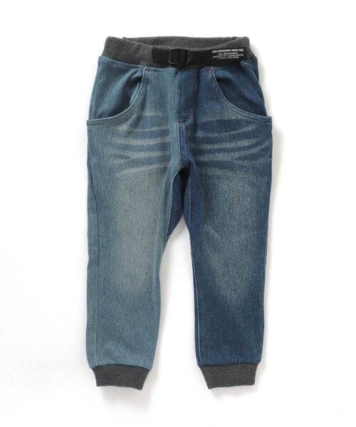 BREEZE（ブリーズ）の「デニムニットツイル リブ付クライミングパンツ（デニムパンツ・キッズ・ネイビー/ブルー・110/90/140/100/120/80/130）」の9枚目の写真
