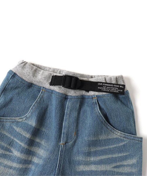 BREEZE（ブリーズ）の「デニムニットツイル リブ付クライミングパンツ（デニムパンツ・キッズ・ネイビー/ブルー・110/90/140/100/120/80/130）」の12枚目の写真