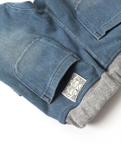 BREEZE（ブリーズ）の「デニムニットツイル リブ付クライミングパンツ（デニムパンツ・キッズ・ネイビー/ブルー・110/90/140/100/120/80/130）」の15枚目の写真