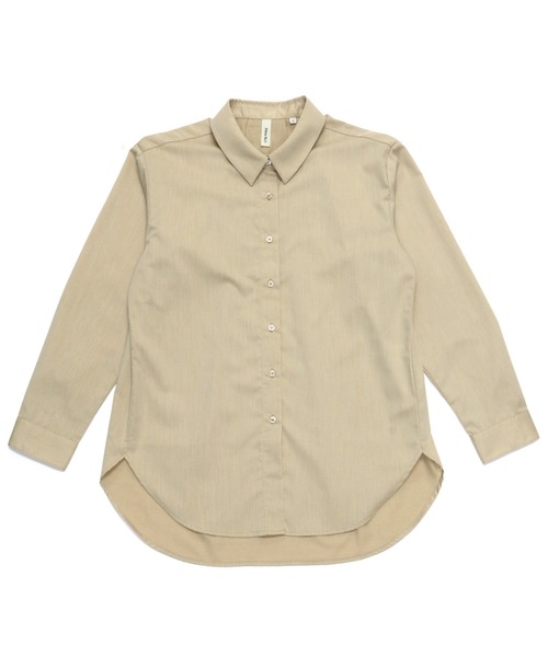 TOKYO SHIRTS（トウキョウシャツ）の「形態安定ノーアイロン  ワイドカラー 長袖オーバーシャツ（シャツ/ブラウス・レディース・ワインレッド/ネイビー/カーキオリーブ/ベージュ・M/L/LL）」の5枚目の写真